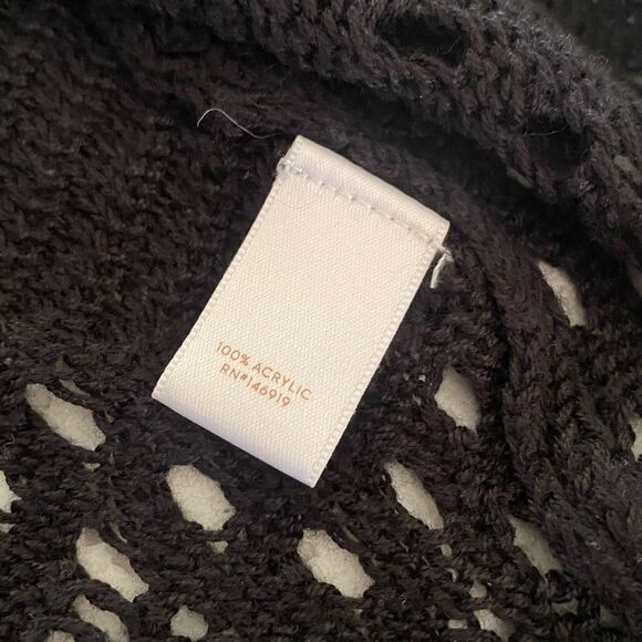 Lauren Conrad Large Black Knit Cold Shoulder Sweater - Picture 9 of 9